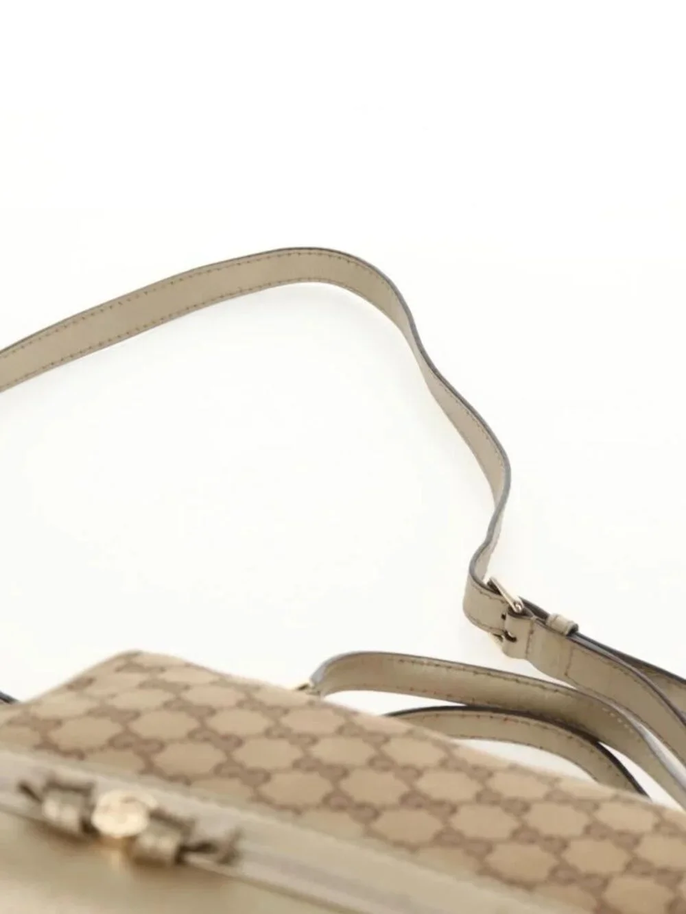GUCCI GG Canvas Hand Bag 2way Beige Gold 269894 Auth 158077 - Picture 11 of 16